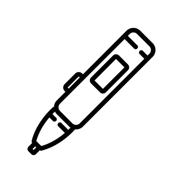 Illustration vectorielle de contour d'icône d'équipement de stylo 3d — Image vectorielle