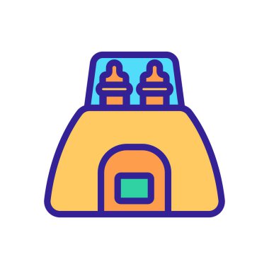 Sterilizatör dezenfeksiyon aleti ikon vektör taslağı çizimi