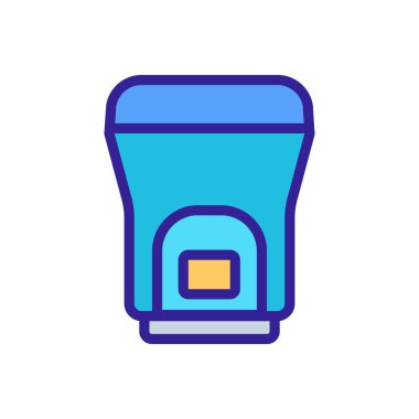 Sterilizatör ilaç hijyen aracı ikon vektör taslağı çizimi