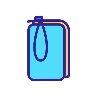 telefon çantası kese ikon vektör taslağı çizimi