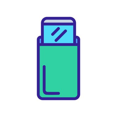 Cep telefonu simgesi vektör taslağı çizimi için kese