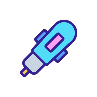 Yaratıcı yapı ikonu vektörü için 3D kalem. Yaratıcı yapı işareti için 3D kalem. izole edilmiş renk gösterimi