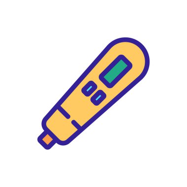 3d kalem simgesi vektörü yazdırılıyor. 3D kalem işareti. izole edilmiş renk gösterimi