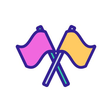 paintball bayrak ikon vektörü. Paintball bayrak işareti. izole edilmiş renk gösterimi