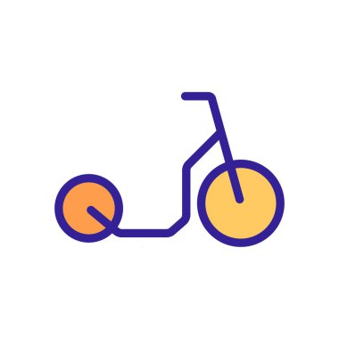 kick scooter spor taşıma ikonu vektörü. kick scooter spor taşıma tabelası. izole edilmiş renk gösterimi