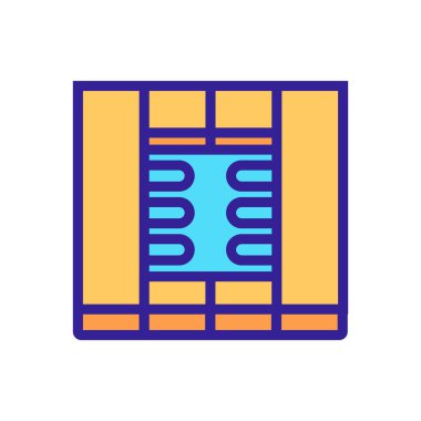 Sıcak zemin ikon vektörü. Sıcak zemin tabelaları. izole edilmiş renk gösterimi