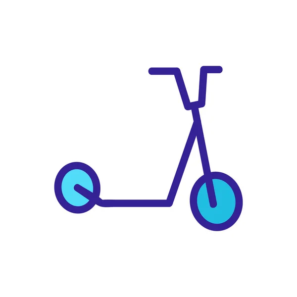 Kick Scooter Sportief Vervoer Pictogram Vector Kick Scooter Sportief Vervoer — Stockvector