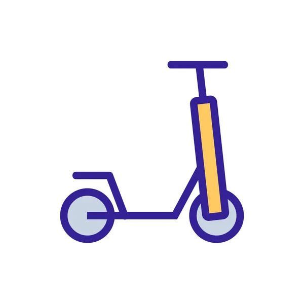 Sparka Scooter Transport Ikon Vektor Sparkskotertransportskylt Isolerad Färg Symbol Illustration — Stock vektor