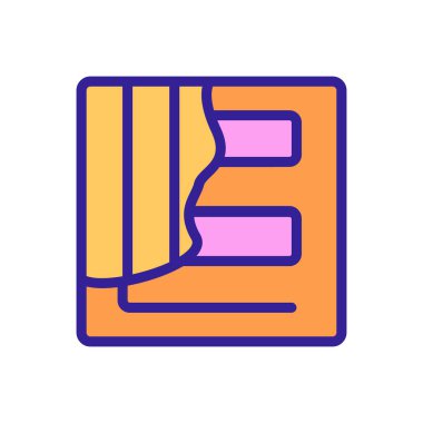 Yeraltı ısıtma sistemi ikon vektörü. Yeraltı ısıtma sistemi tabelası. izole edilmiş renk gösterimi