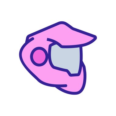 Paintball miğfer ikonu vektörü. Paintball miğferi işareti. izole edilmiş renk gösterimi