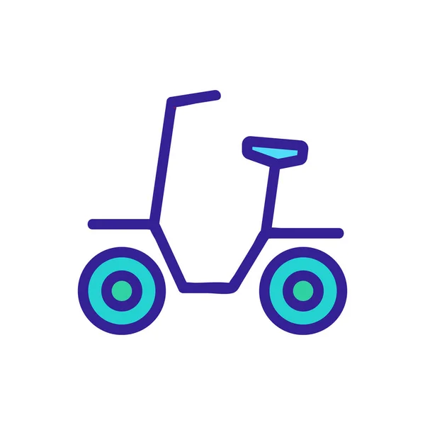 Kick Scooter Met Stoel Pictogram Vector Schop Scooter Met Stoelbord — Stockvector