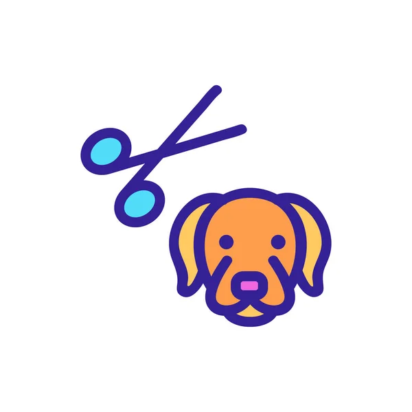 Собачий Вектор Иконок Знак Ухода Собаками Изолированная Иллюстрация Цветовых Символов — стоковый вектор