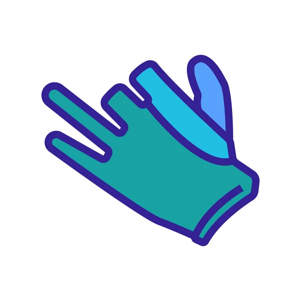 Paintball Handschoen Icoon Vector Paintball Handschoenbordje Geïsoleerde Kleursymbool Illustratie — Stockvector