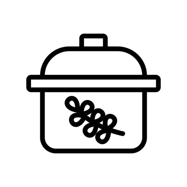 Thyme Spice Boil Meal Icon Vector Thyme Spice Boil Meal — Stock Vector