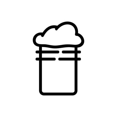 Kap ikon vektöründe köpüklü sümük. Bardakta köpüklü sümük işareti. izole edilmiş sınır sembolü çizimi