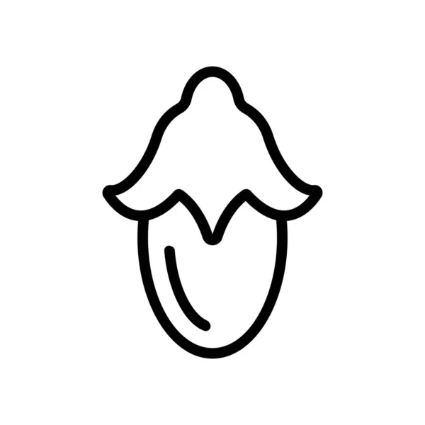Вектор Ягід Жожоби Ягідний Знак Жожоби Ізольована Символьна Ілюстрація Контуру — стоковий вектор