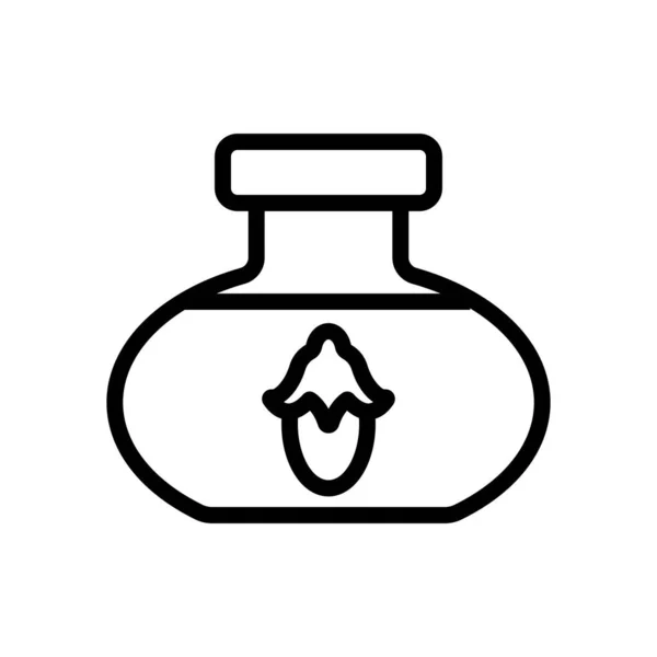 Jojoba Aroma Flüssigkeit Flasche Symbol Vektor Jojoba Aroma Flüssigkeit Flaschenschild — Stockvektor