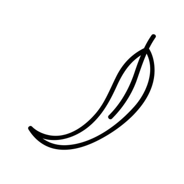 Okaliptüs bitkisi yaprağı ikonu vektörü. Okaliptüs bitkisi yaprağı işareti. izole edilmiş sınır sembolü çizimi