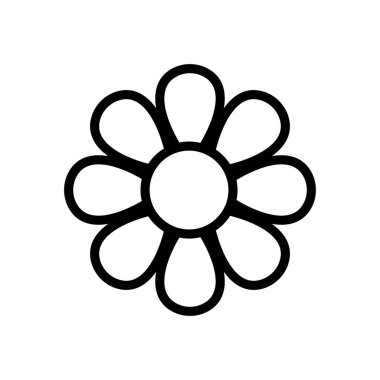 Papatya çiçeği tomurcuğu ikon vektörü. Papatya çiçeği tomurcuğu işareti. izole edilmiş sınır sembolü çizimi