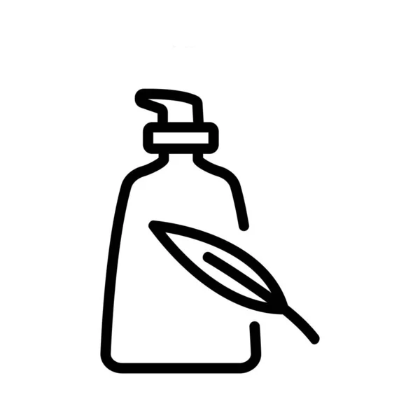 Eucalyptus Liquid Soap Bottle Icon Vector Eucalyptus Liquid Soap Bottle — Stock Vector