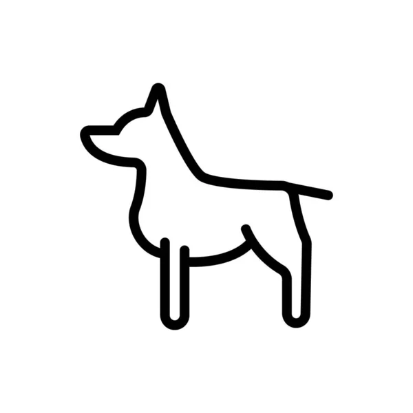 Hund Djur Ikon Vektor Hunddjurets Tecken Isolerad Kontur Symbol Illustration — Stock vektor