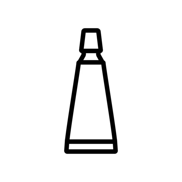 铝管包装图标矢量 铝管包装标志 孤立等高线符号图解 — 图库矢量图片