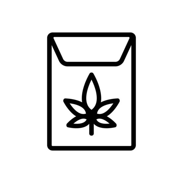 Cannabis Papel Icono Del Paquete Vector Cannabis Papel Ilustración Símbolo — Vector de stock