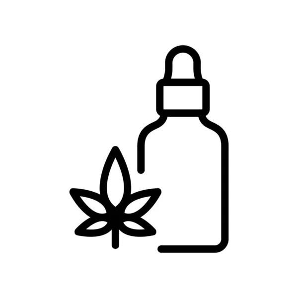 Marihuana Elixir Botella Icono Vector Signo Botella Elixir Cannabis Ilustración — Vector de stock