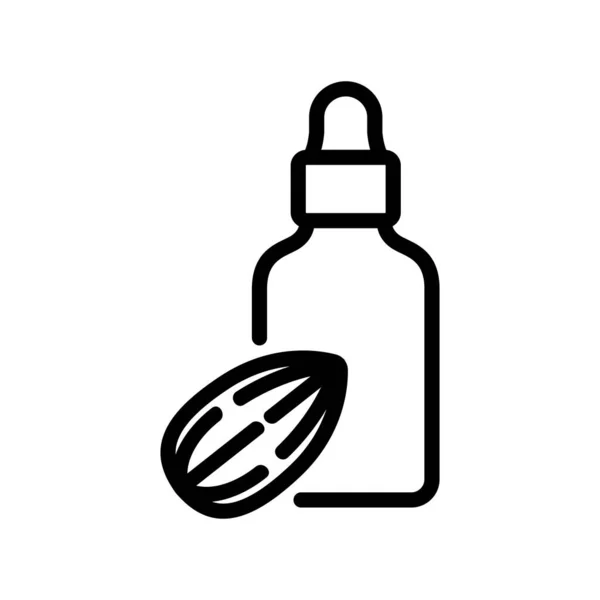 Mandelmilchflasche Symbol Vektor Mandelmilchflaschenschild Isolierte Kontursymboldarstellung — Stockvektor
