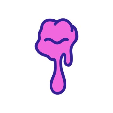 Yapışkan sıvı oyuncak ikon vektörü. Balçık sıvısı oyuncak işareti. renk sembolü çizimi