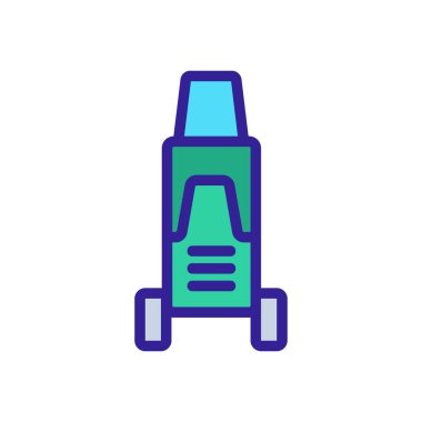 Basınçlı yıkama istasyonu ikon vektörü. Basınçlı yıkama istasyonu cihazı tabelası. renk sembolü çizimi