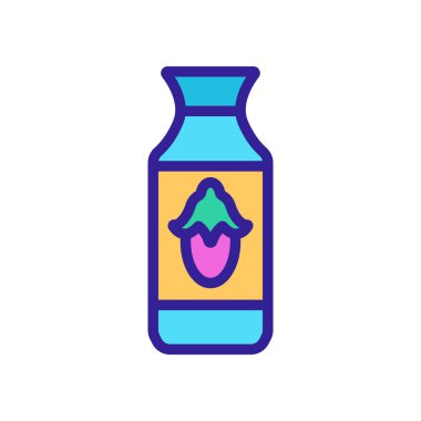 Jojoba şurubu ikon vektörü. Jojoba şurubu şişesi işareti. renk sembolü çizimi