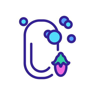 Jojoba sabun ikonu vektörü. Jojoba sabun tabelası. renk sembolü çizimi