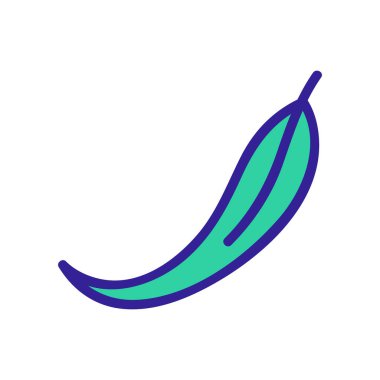 Okaliptüs bitkisi yaprağı ikonu vektörü. Okaliptüs bitkisi yaprağı işareti. renk sembolü çizimi