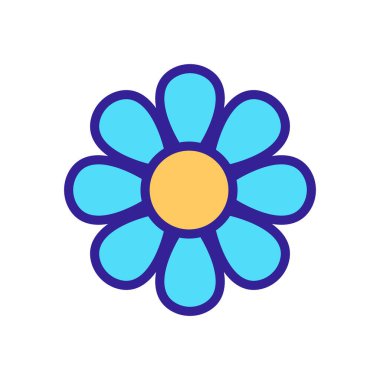 Papatya çiçeği tomurcuğu ikon vektörü. Papatya çiçeği tomurcuğu işareti. renk sembolü çizimi