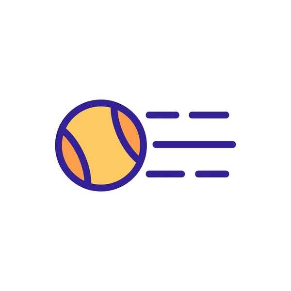 Fliegende Ball Symbol Vektor Flugballzeichen Farbige Symbolabbildung — Stockvektor