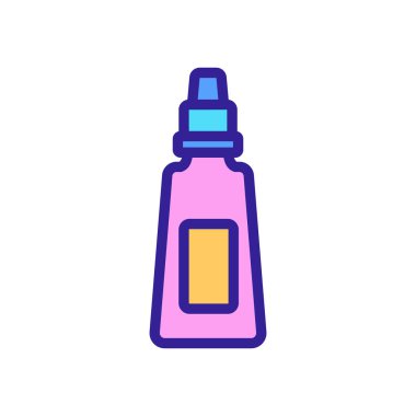 Anti selülit krem tüp ikon vektörü. Anti selülit krem tüp tabelası. renk sembolü çizimi