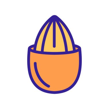 Badem fıstığı ikon vektörü. Badem fındık işareti. renk sembolü çizimi