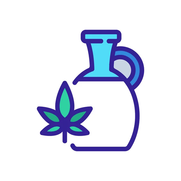 Aceite Cannabis Jarra Vector Icono Aceite Cannabis Signo Jarra Ilustración — Vector de stock