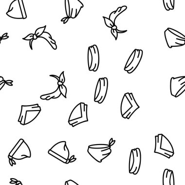 Bandana Şapkası Vektör Kusursuz Desensiz Çizgi Çizgisi ResimleriName