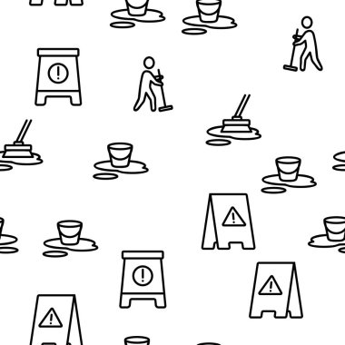 Islak Döşeme Vektörü Kusursuz Desensiz Çizgi Çizgisi ResmiComment