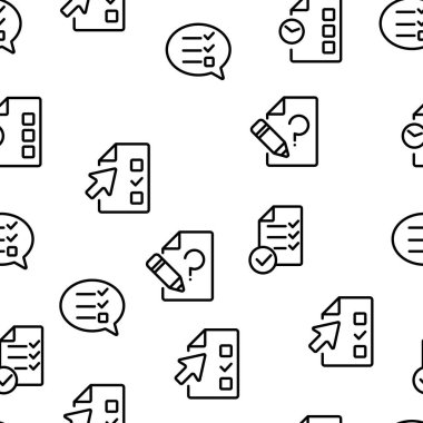 Sınav Vektörü Kusursuz Desensiz Desen İnce Çizgi Çizimi