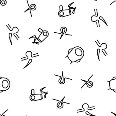 Saç Yitik Vektörü Kusursuz Desensiz İnce Çizgili Çizgi Çizimi