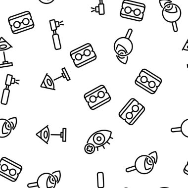 Optometri Göz Sağlığı Vektörü Kusursuz Desensiz Çizgi Çizgisi Çizimi