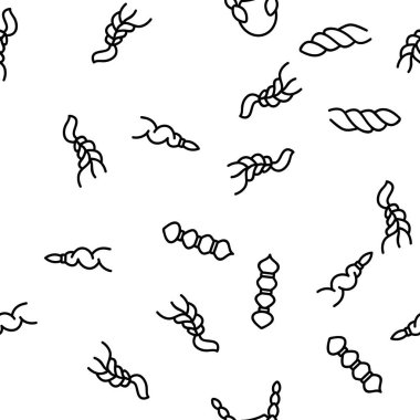 Braid Ekmek Saç Tarzları Vektörsüz Desensiz Şekil İnce Çizgi Çizgisi Çizimi