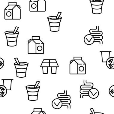 Yoğurt Mandırası Beslenme Vektörü Kusursuz Şekilsiz İnce Çizgi Çizgisi Çizimi