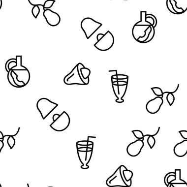 Avokado Sebze Vektörü Kusursuz Şekilsiz İnce Çizgili Çizgi Çizimi