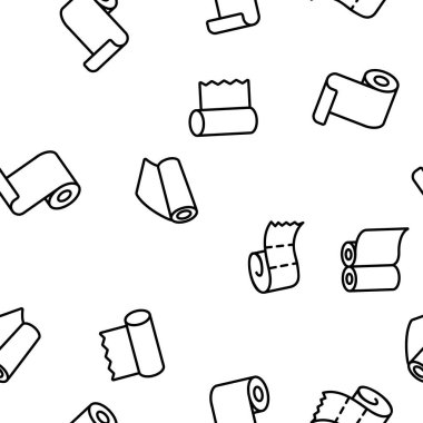 Çekim ve Maket Vektörü Kusursuz Desensiz İnce Çizgi Çizgisi Çizimi