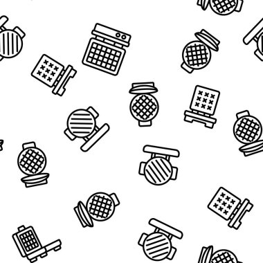 Waffle Demir Malzeme Vektörü Kusursuz Şablon İnce Çizgili Çizgi Çizimi