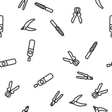 Pet Nail Clippers Vektörü Kusursuz Desensiz Çizgi Çizgisi Çizimi